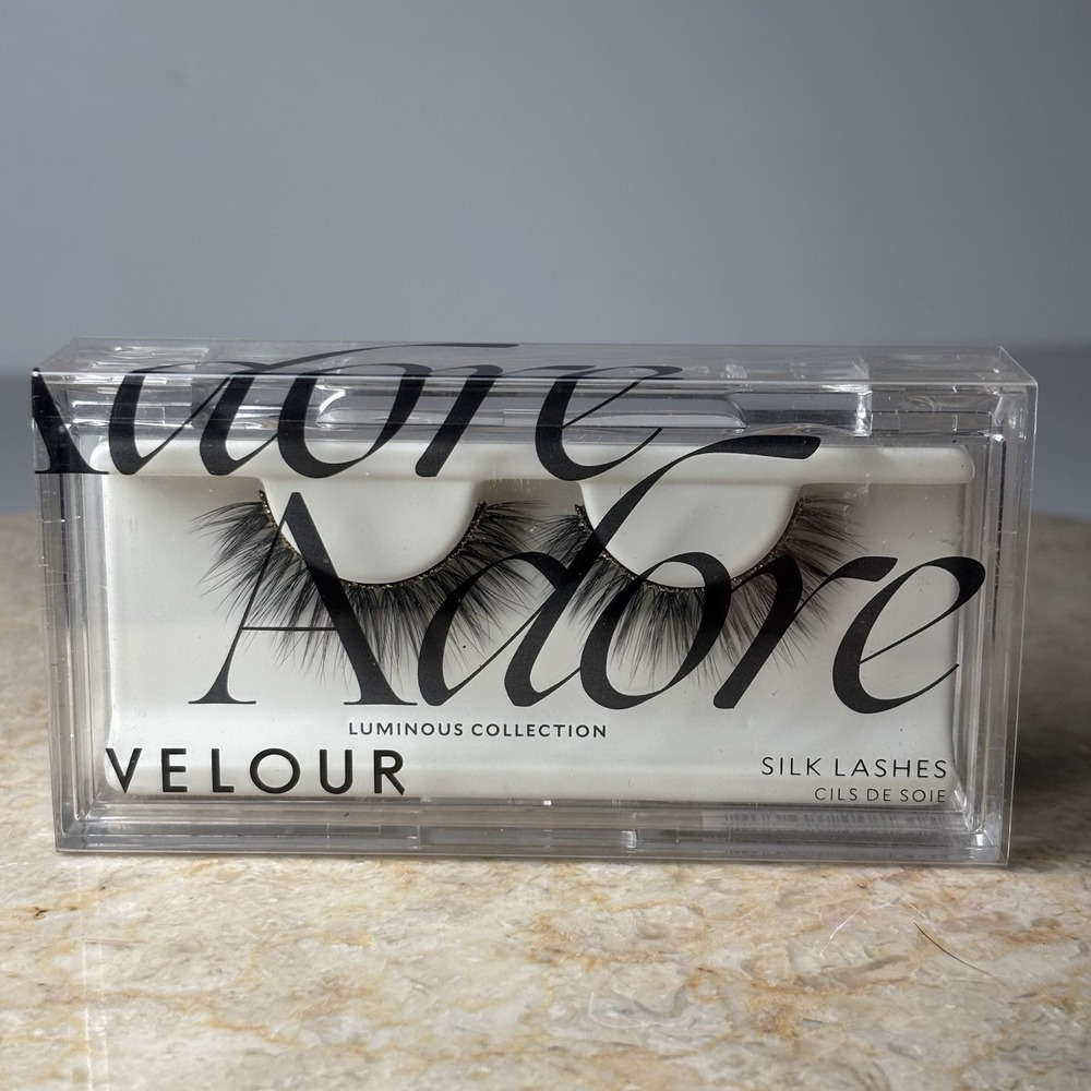 NIB! Velour Adore Champagne Silk 100% Real Silk Lashes‎ Luminous Collection Gold